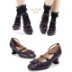 Iris Corolla Frame Square Heel Shoes(Reservation/8 Colours/Full Payment Without Shipping)